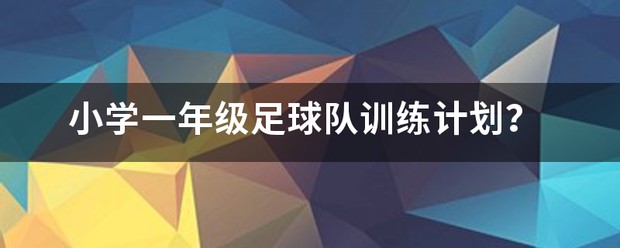 中小学足球篮球训练计划校队